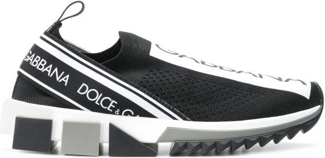 Dolce & Gabbana Sorrento logo slip-on sneakers Black