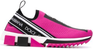 Dolce & Gabbana Sorrento stretch-mesh sneakers Pink
