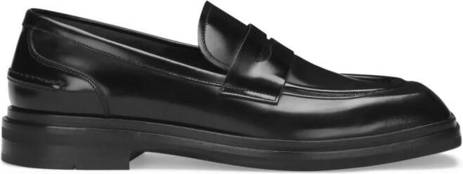 Dolce & Gabbana square-toe leather loafers Black