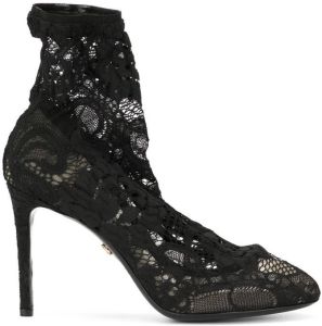 Dolce & Gabbana stretch lace boots Black