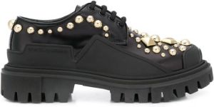 Dolce & Gabbana stud-embellished lace-up shoes Black