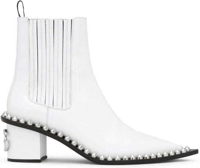 Dolce & Gabbana studded ankle boots White