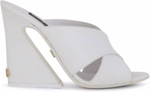 Dolce & Gabbana tapered-heel leather sandals White