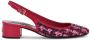Dolce & Gabbana DG-logo tweed slingback pumps Pink - Thumbnail 1
