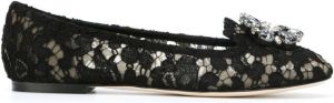 Dolce & Gabbana Vally Taormina lace ballerina shoes Black