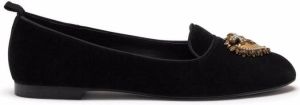 Dolce & Gabbana Velvet Devotion slippers Black