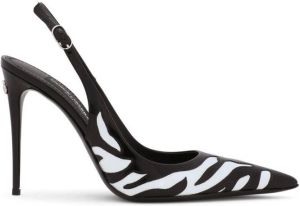 Dolce & Gabbana zebra-print slingback pumps Blue