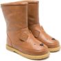 Donsje chunky slip-on leather boots Brown - Thumbnail 1