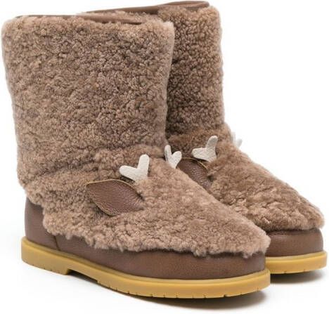 Donsje faux-fur deer boots Brown