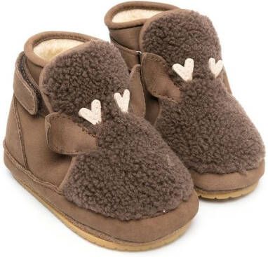 Donsje faux-shearling crib boots Brown