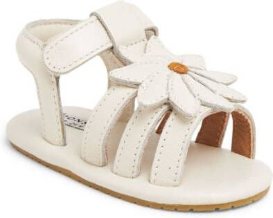 Donsje floral-appliqué leather sandals White