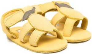 Donsje lemon-patch leather sandals Yellow