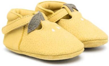 Donsje Nanoe leather crib shoes Yellow