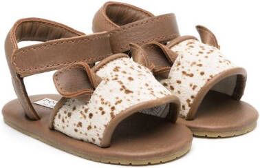 Donsje open-toe leather sandals Brown