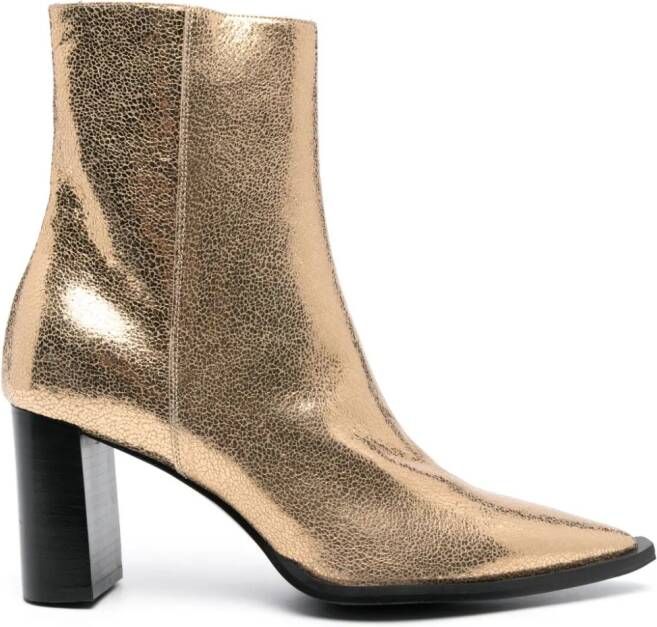Dorothee Schumacher 70mm metallic-effect leather boots Gold