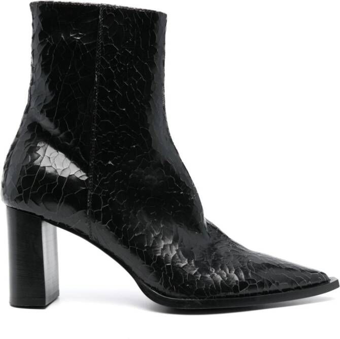 Dorothee Schumacher 75mm textured-finish leather boots Black