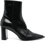 Dorothee Schumacher 75mm textured-finish leather boots Black - Thumbnail 1