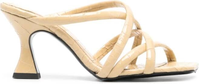 Dorothee Schumacher Exotic Shine 80mm leather sandals Neutrals