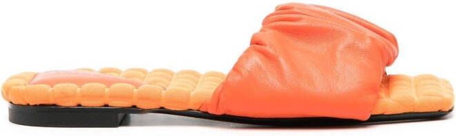 Dorothee Schumacher ruched-strap padded sandals Orange