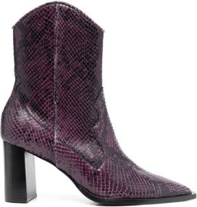Dorothee Schumacher snakeskin-effect cowboy boots Purple