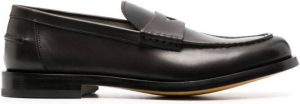 Doucal's 30mm leather penny loafers Black