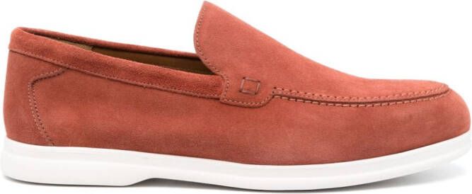 Doucal's almond suede loafers Brown