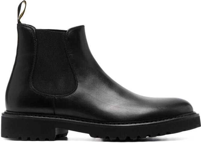 Doucal's almond-toe 40mm leather ankle-boots Black