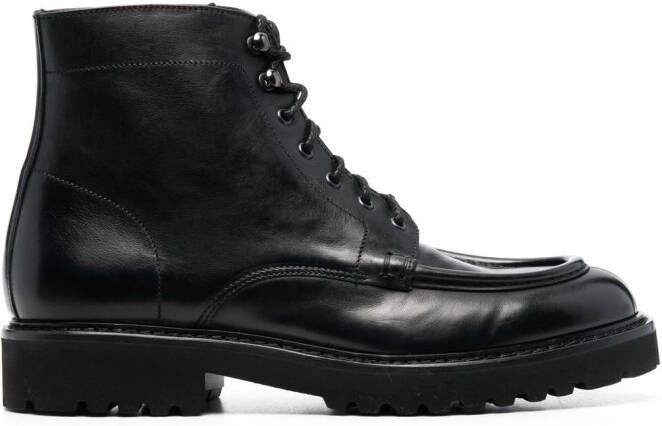 Doucal's ankle lace-up fastening boots Black