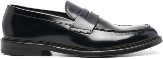 Doucal's brushed-leather loafers Blue