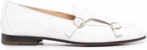 Doucal's buckle-fastening leather loafers White