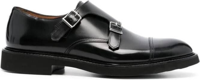 Doucal's buckle-fastening monk shoes Black