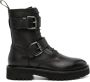 Doucal's buckled lace-up leather boots Black - Thumbnail 1
