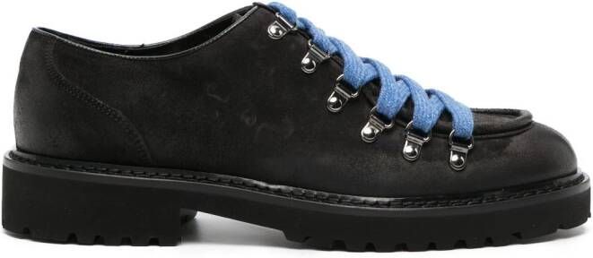 Doucal's calf suede lace-up shoes Black