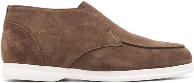 Doucal's Chukka round-toe suede loafers Brown