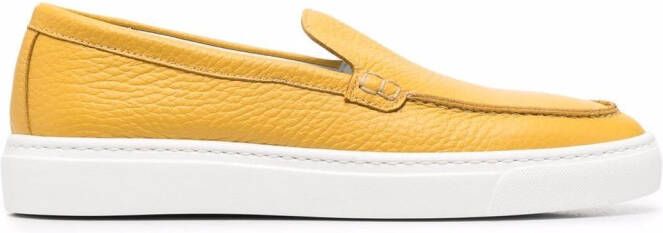 Doucal's chunky-sole loafers Yellow