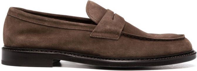 Doucal's classic suede loafers Brown