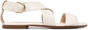 Doucal's cross-strap leather sandals Neutrals