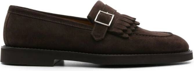 Doucal's fringed suede loafers Brown