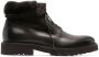 Doucal's fur-trim ankle boots Brown - Thumbnail 1