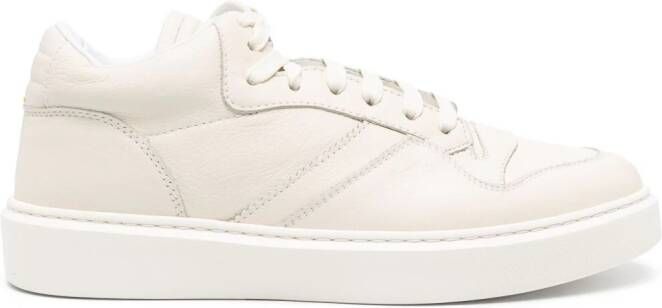 Doucal's high-top leather sneakers Neutrals