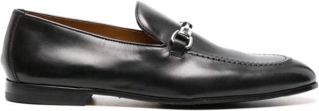 Doucal's Horsebit-detail patent-leather loafers Black