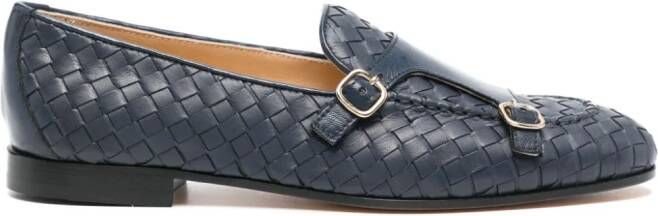Doucal's interwoven leather loafers Blue