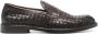 Doucal's interwoven leather loafers Brown - Thumbnail 1