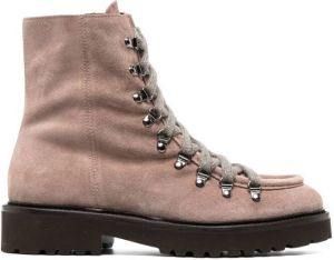 Doucal's lace-up combat boots Pink