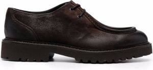 Doucal's lace-up detail loafers Brown