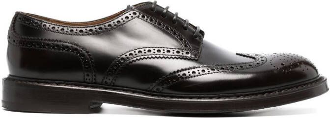 Doucal's lace-up leather brogues Brown