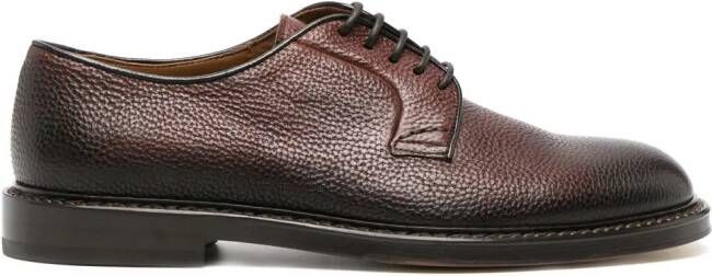Doucal's lace-up leather Derby shoes Brown