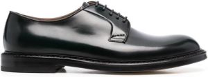 Doucal's lace-up leather Derby shoes Green