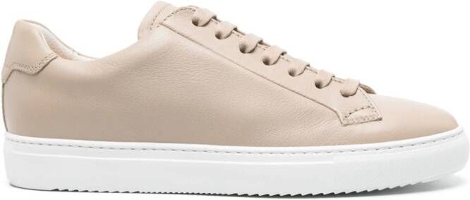 Doucal's lace-up leather sneakers Neutrals