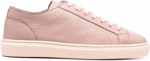 Doucal's lace-up leather sneakers Pink